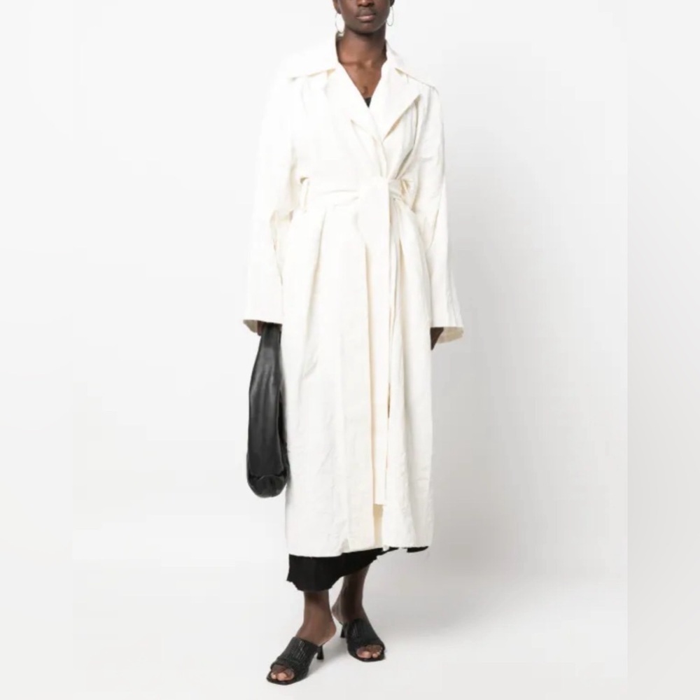 Nap off white long jacket sz M